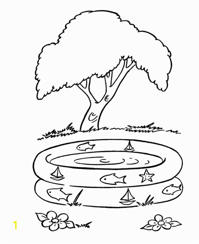 swimming pool coloring pages