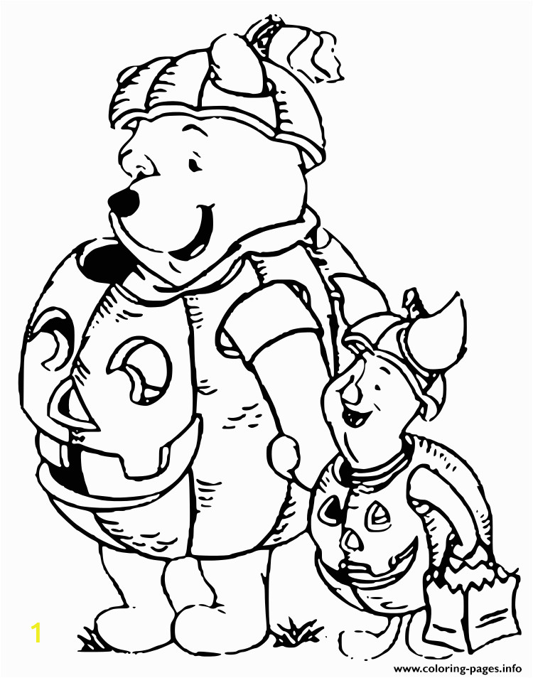 winnie the pooh halloween printable coloring pages book