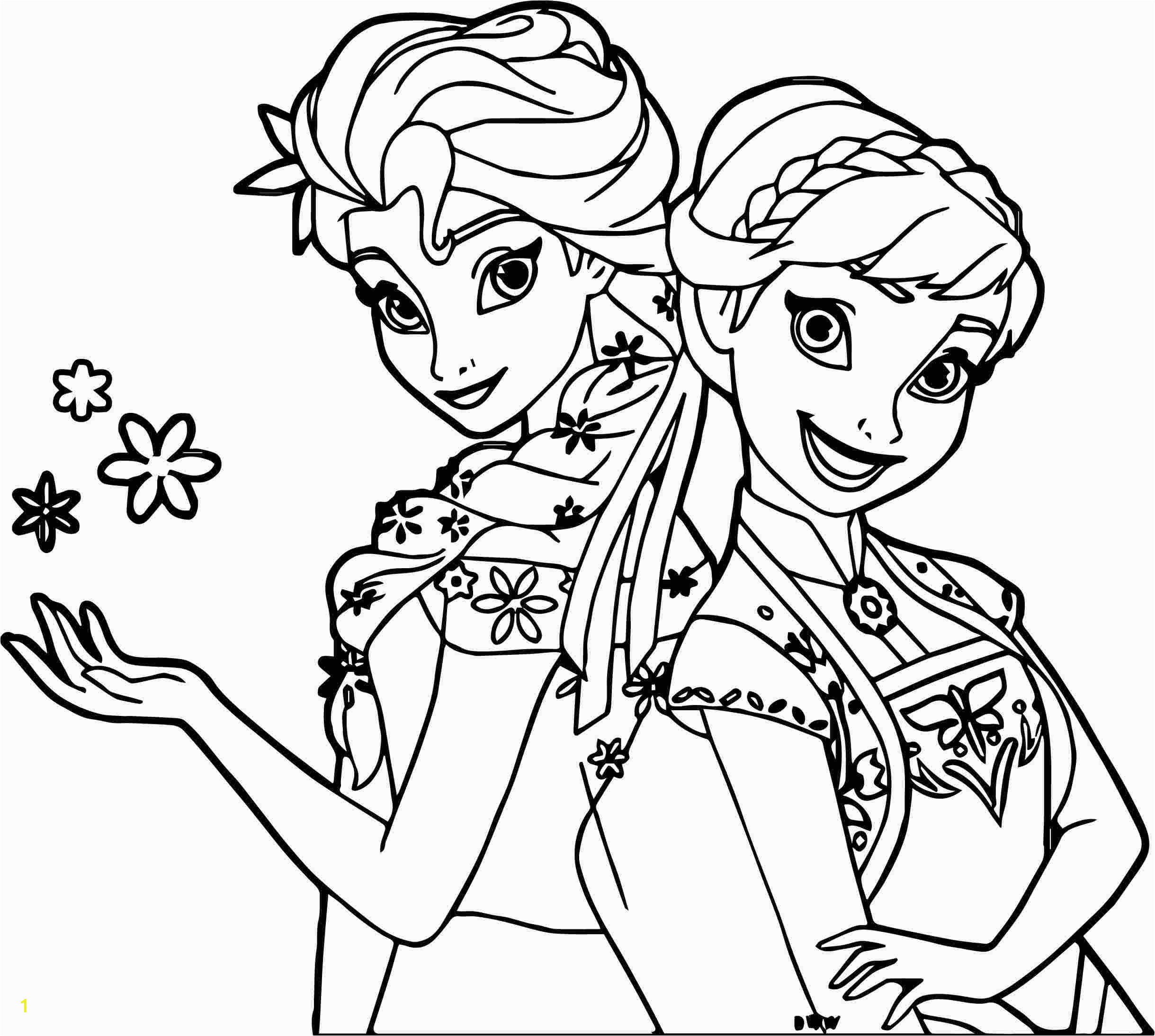 Frozen Fever Elsa and Anna Coloring Pages Elsa and Anna Frozen Fever Coloring Pages Anna Elsa