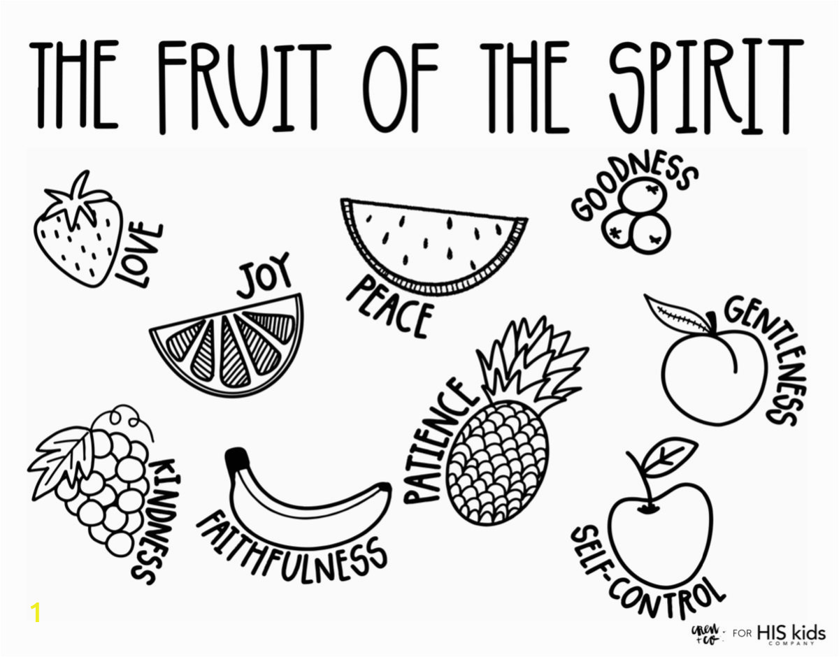 fruit of the spirit free coloring page