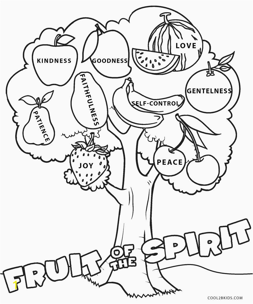 Fruit Of the Spirit Coloring Page Free Printable | divyajanan
