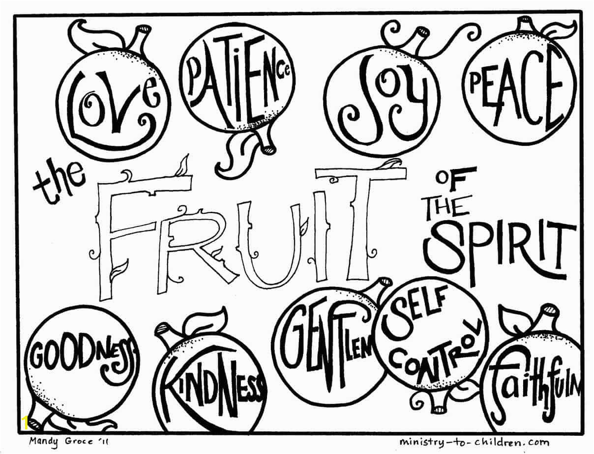 fruit of the spirit coloring pages