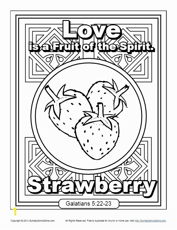 fruit of the spirit love coloring page