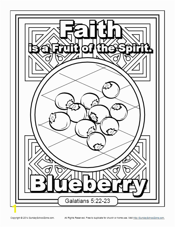 fruit of the spirit faith coloring page