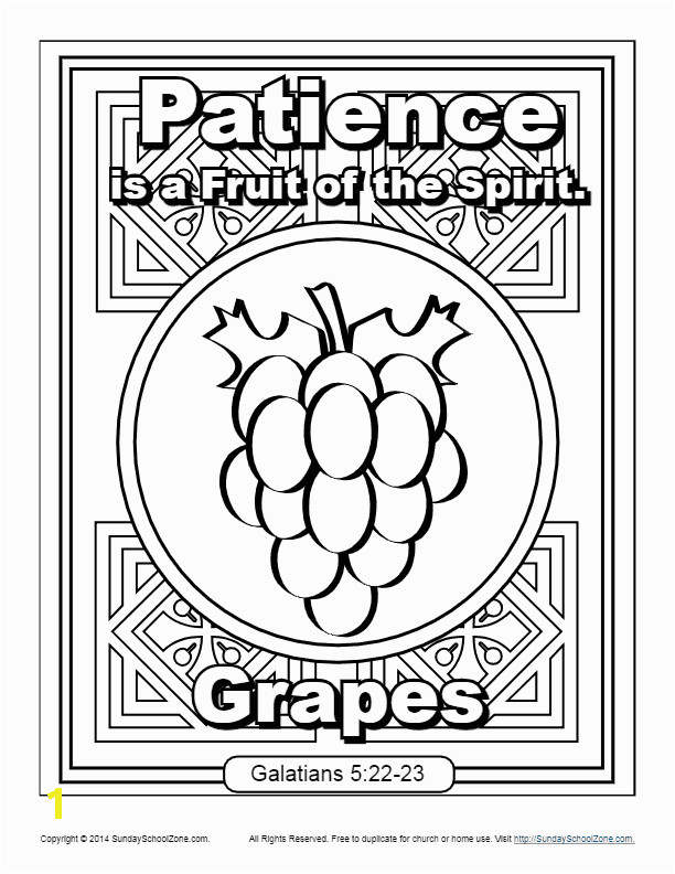 fruit of the spirit patience coloring page