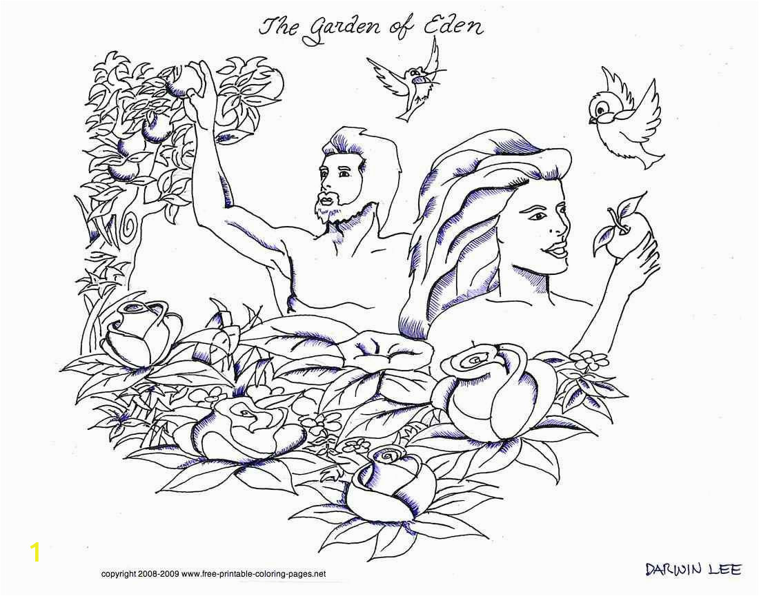 Garden Of Eden Coloring Pages Free Printable the Garden Of Eden Full