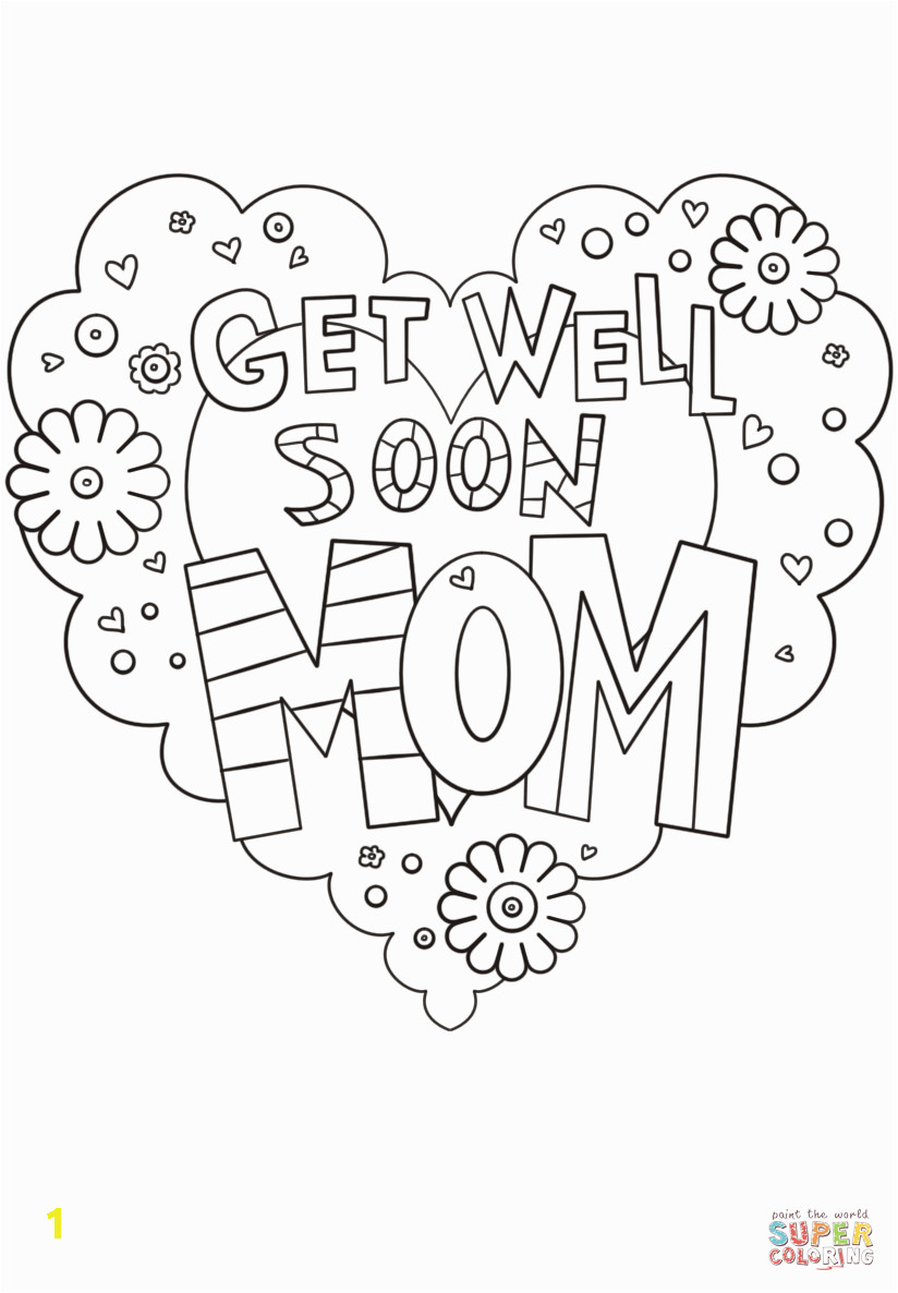 Get Well soon Mom Coloring Pages Get Well soon Mom Coloring Page