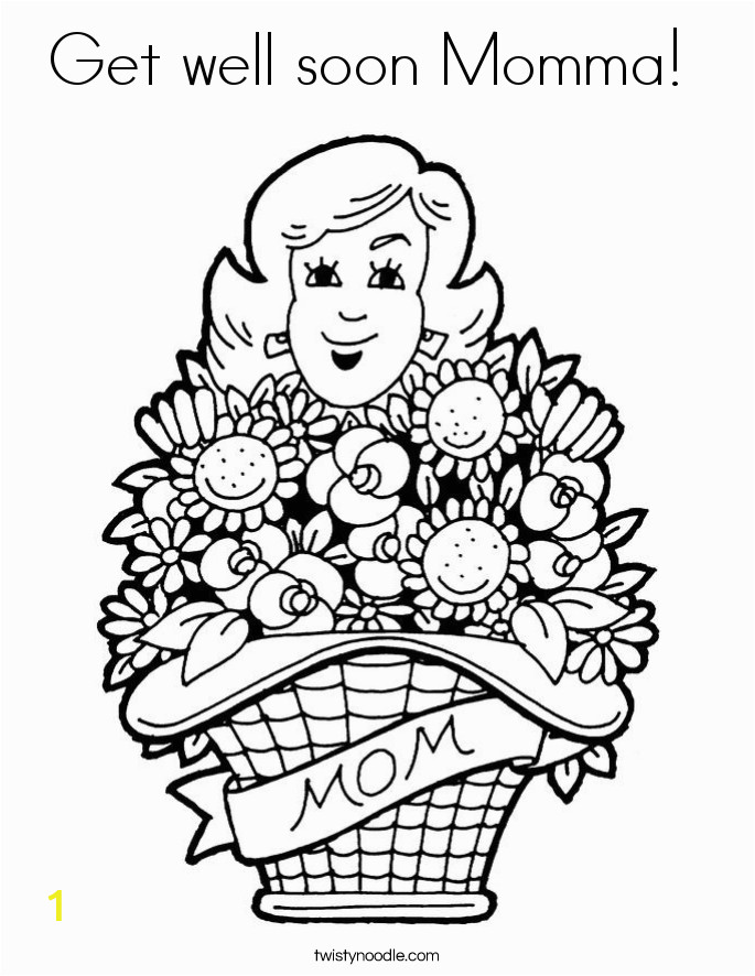 well soon momma coloring page