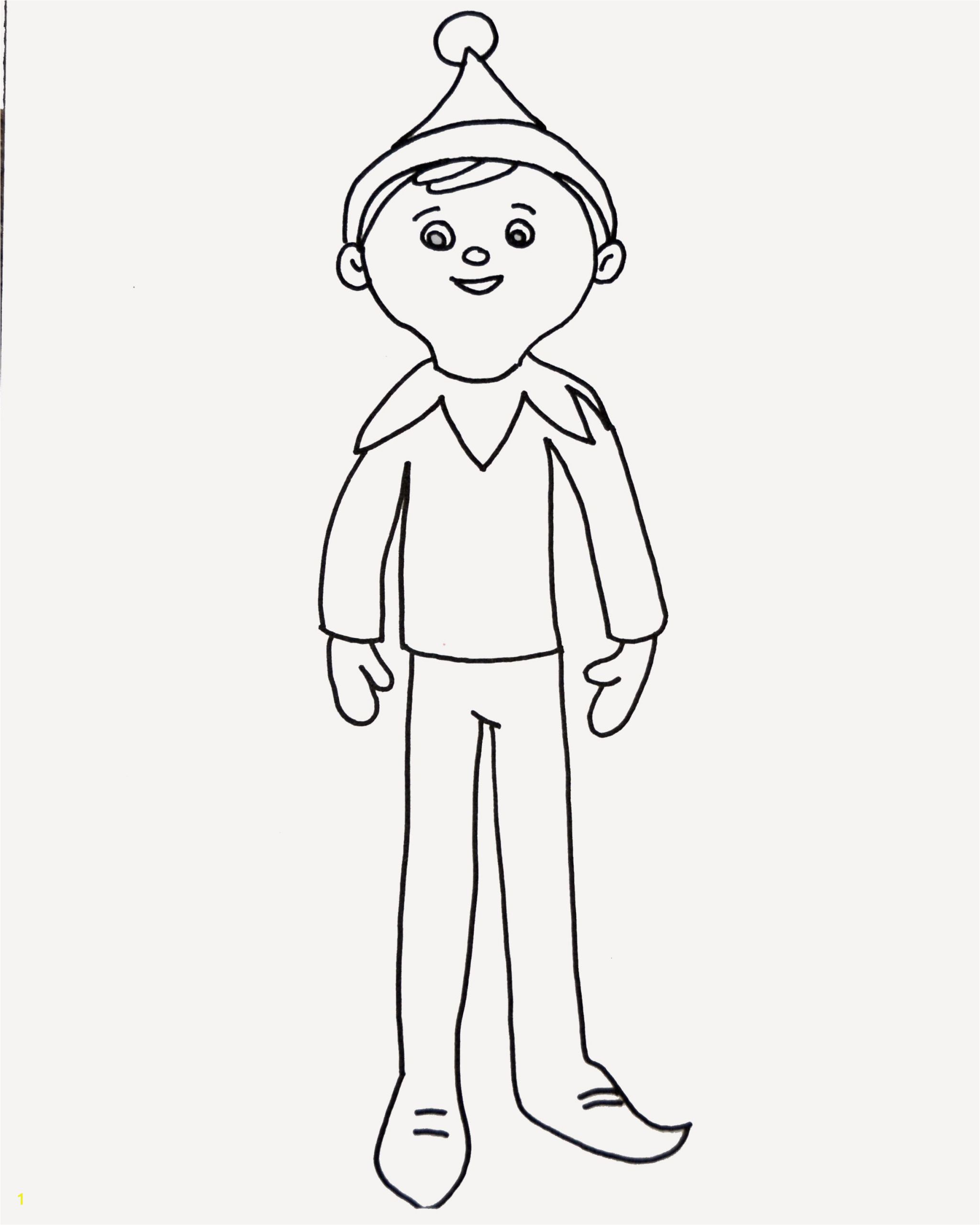 Girl Elf On the Shelf Coloring Pages Elf On the Shelf Coloring Page for Elfie and the Kids to