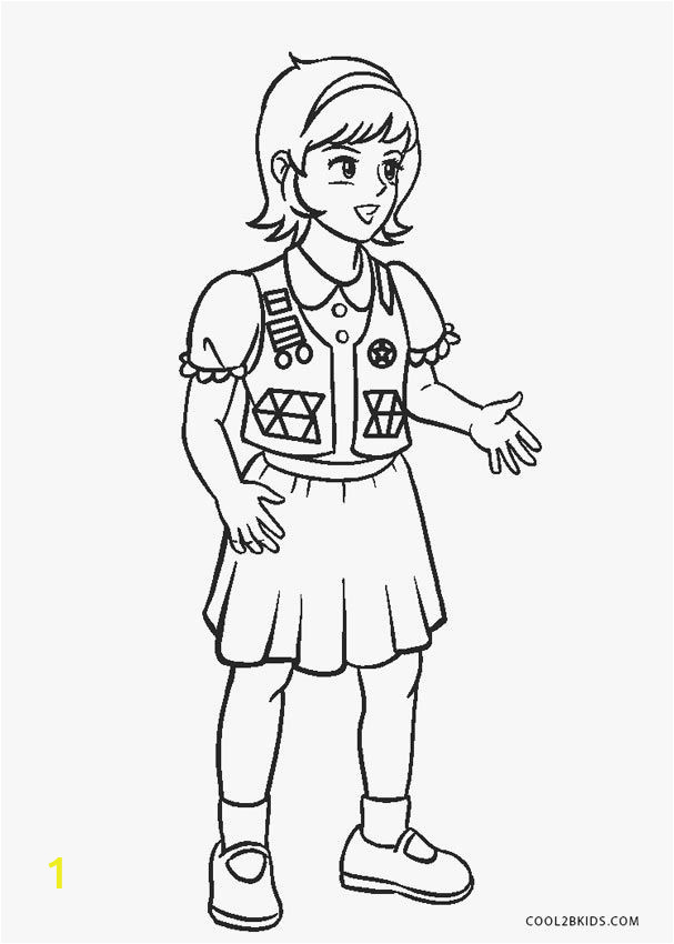 Girl Scout Coloring Pages for Juniors Girl Scout Coloring Pages