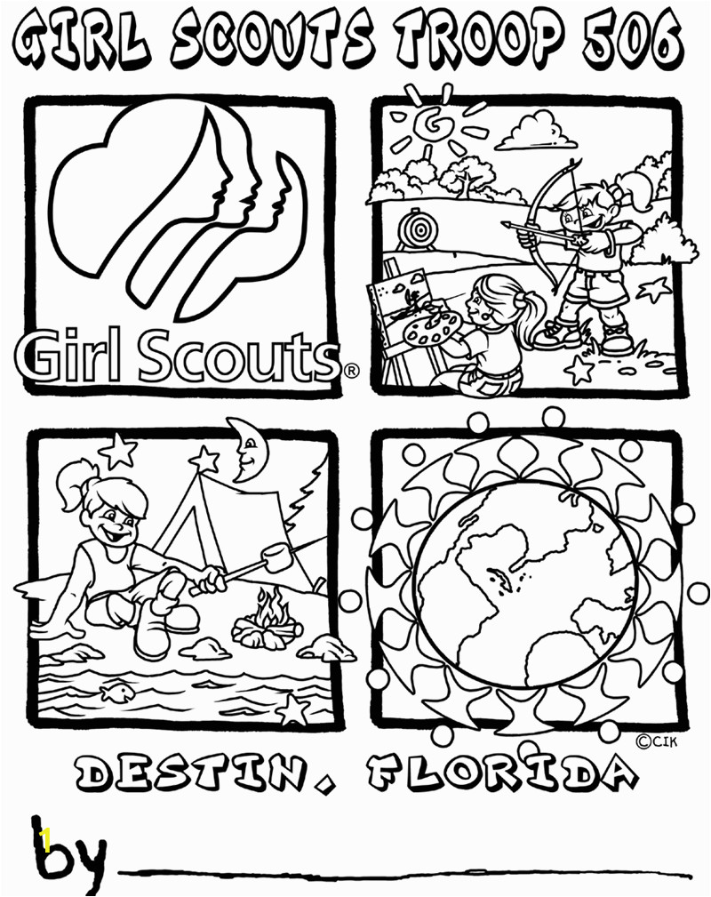 girl scout daisy coloring pages