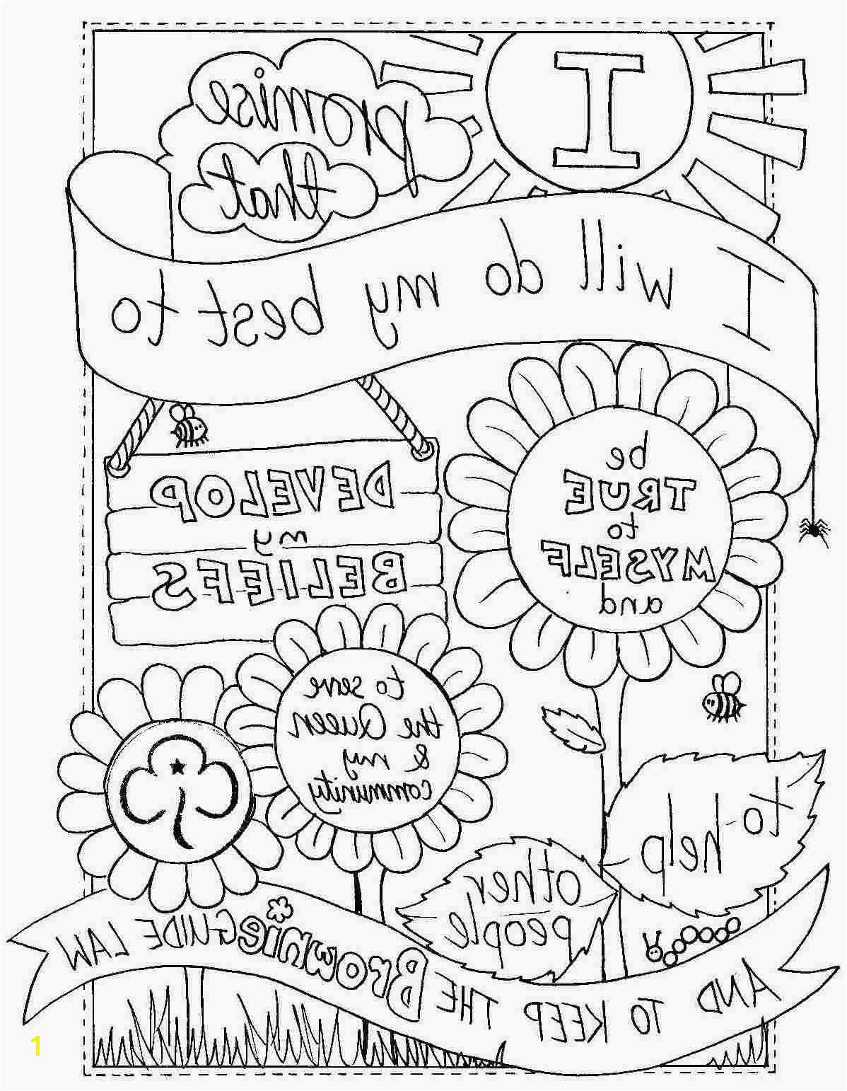 girl scout brownie coloring pages