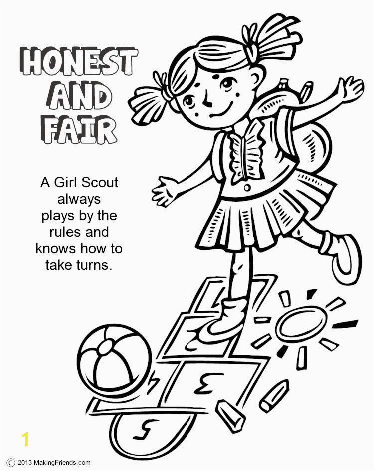 girl scout law coloring book