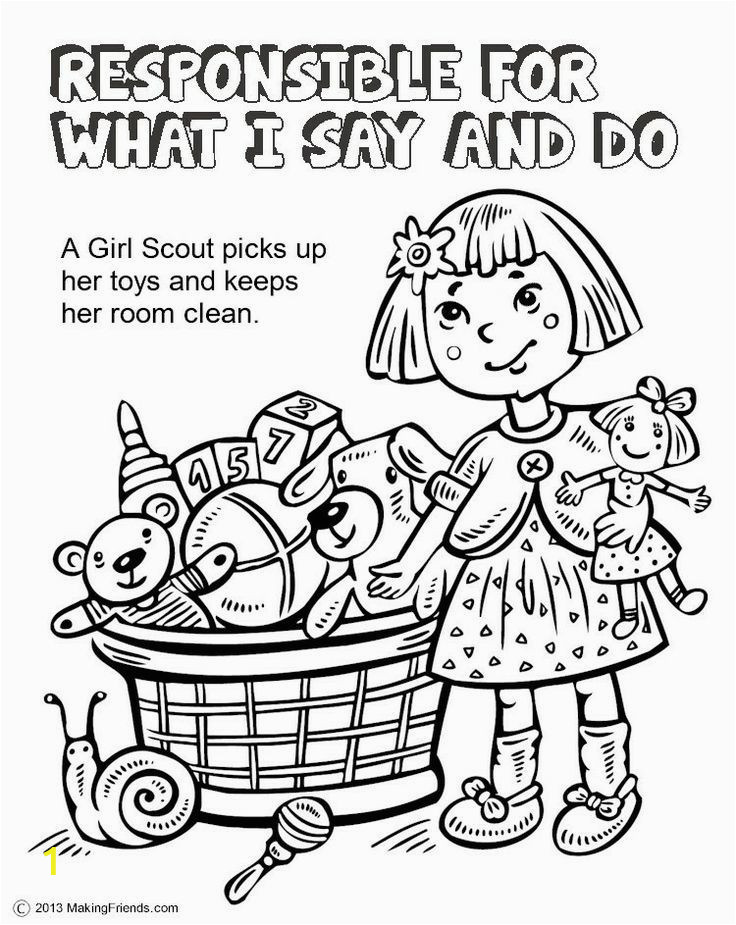 Girl Scout Law Printable Coloring Pages Girl Scout Law Coloring Pages Coloring Home