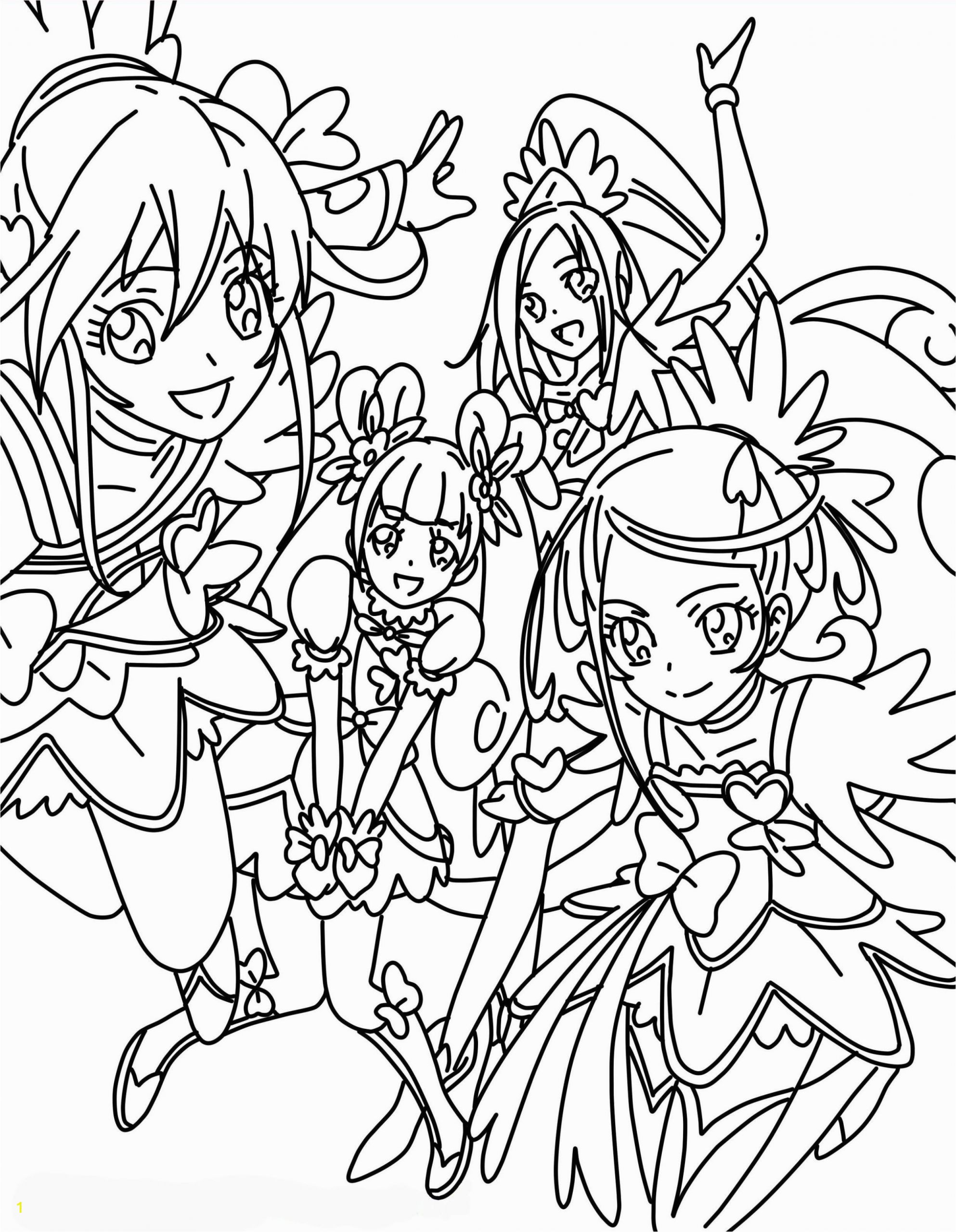 Glitter force Doki Doki Coloring Pages Dokidoki Precure Coloring Pages. 