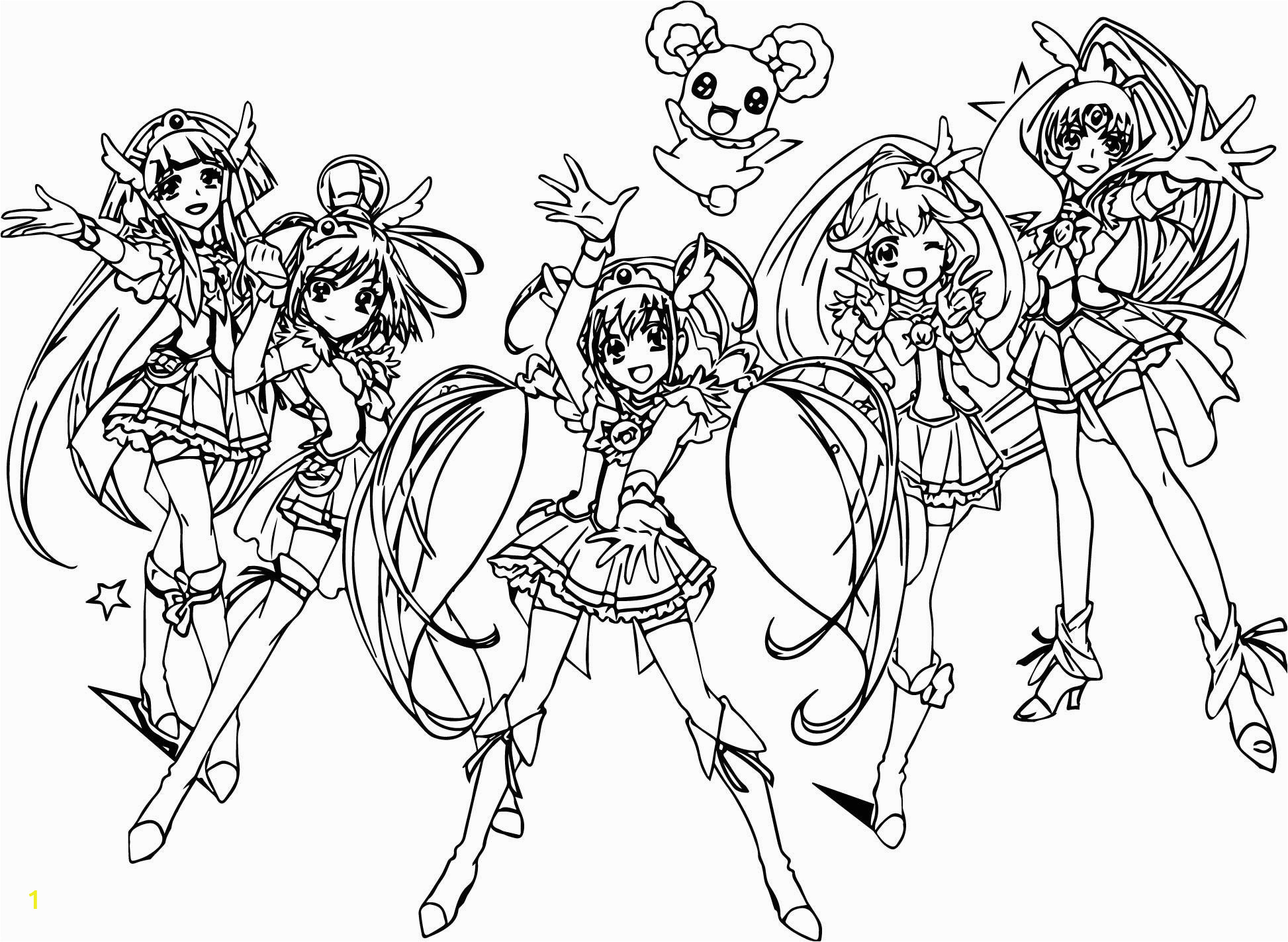 Glitter force Doki Doki Coloring Pages | divyajanan