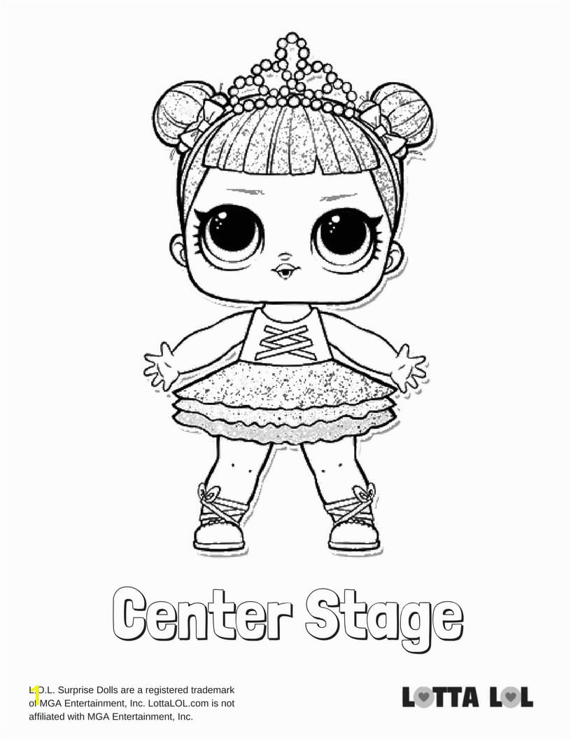 center stage glitter coloring page