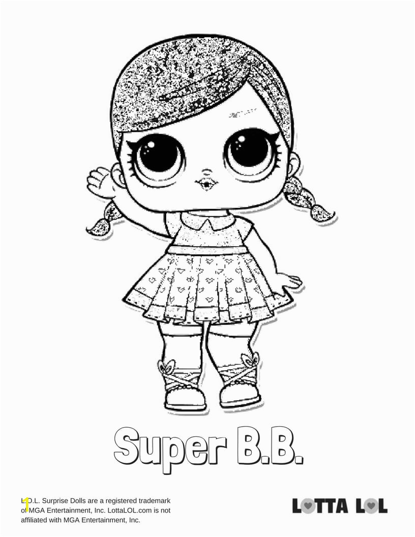 super bb glitter coloring page