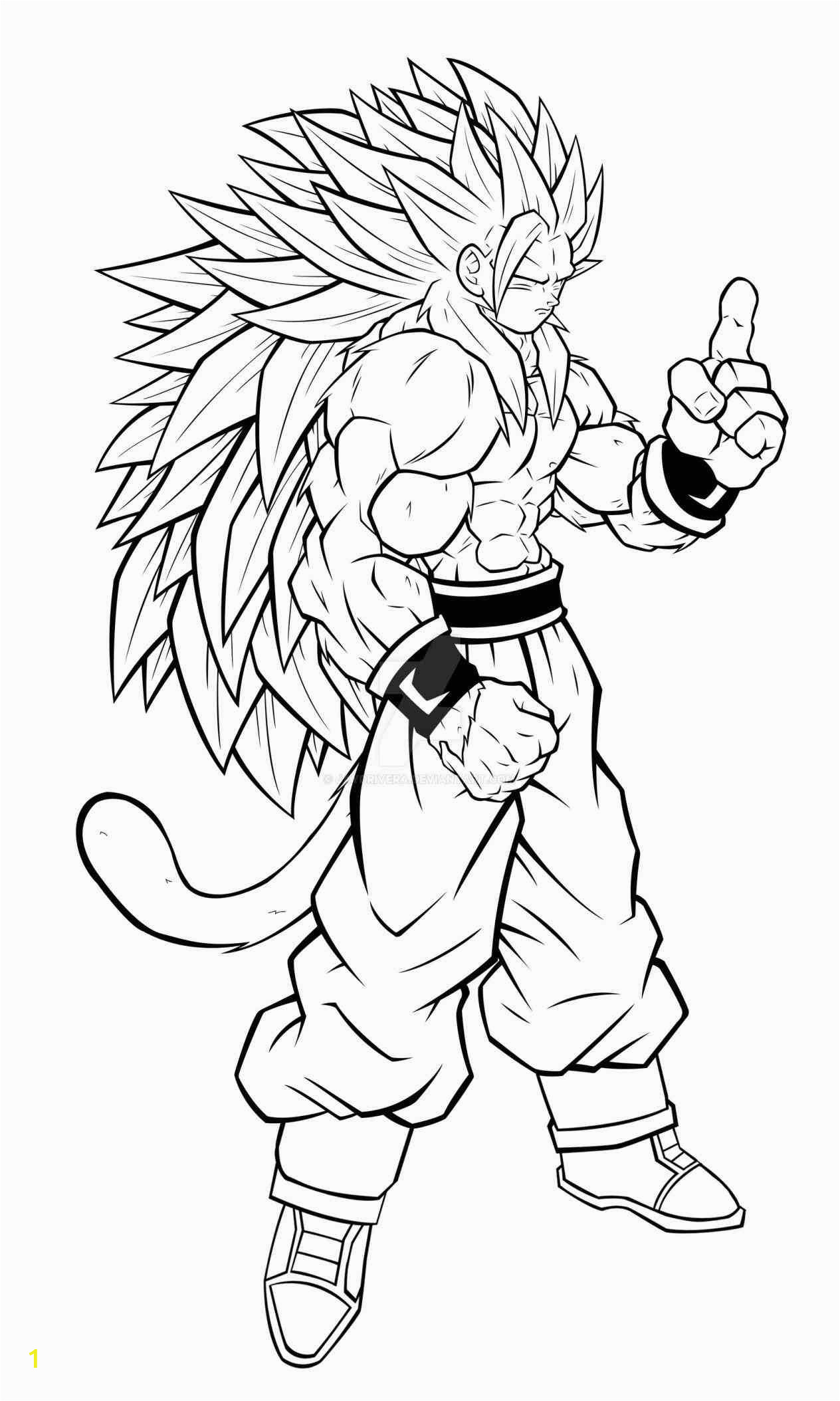 dragon ball z coloring pages goku super saiyan 5