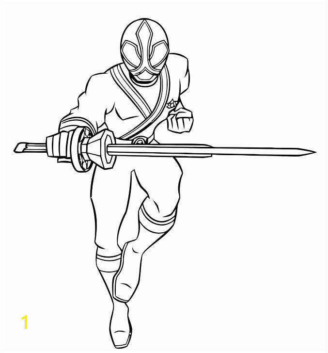 power rangers samurai gold ranger coloring sketch templates