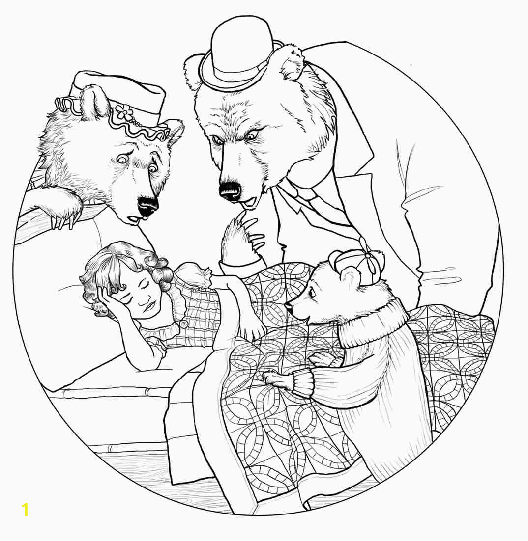 goldilocks and the three bears coloring page