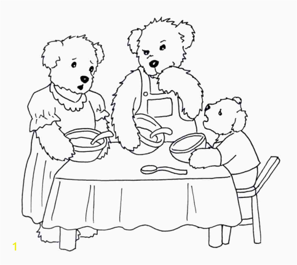 goldilocks and the three bears coloring page