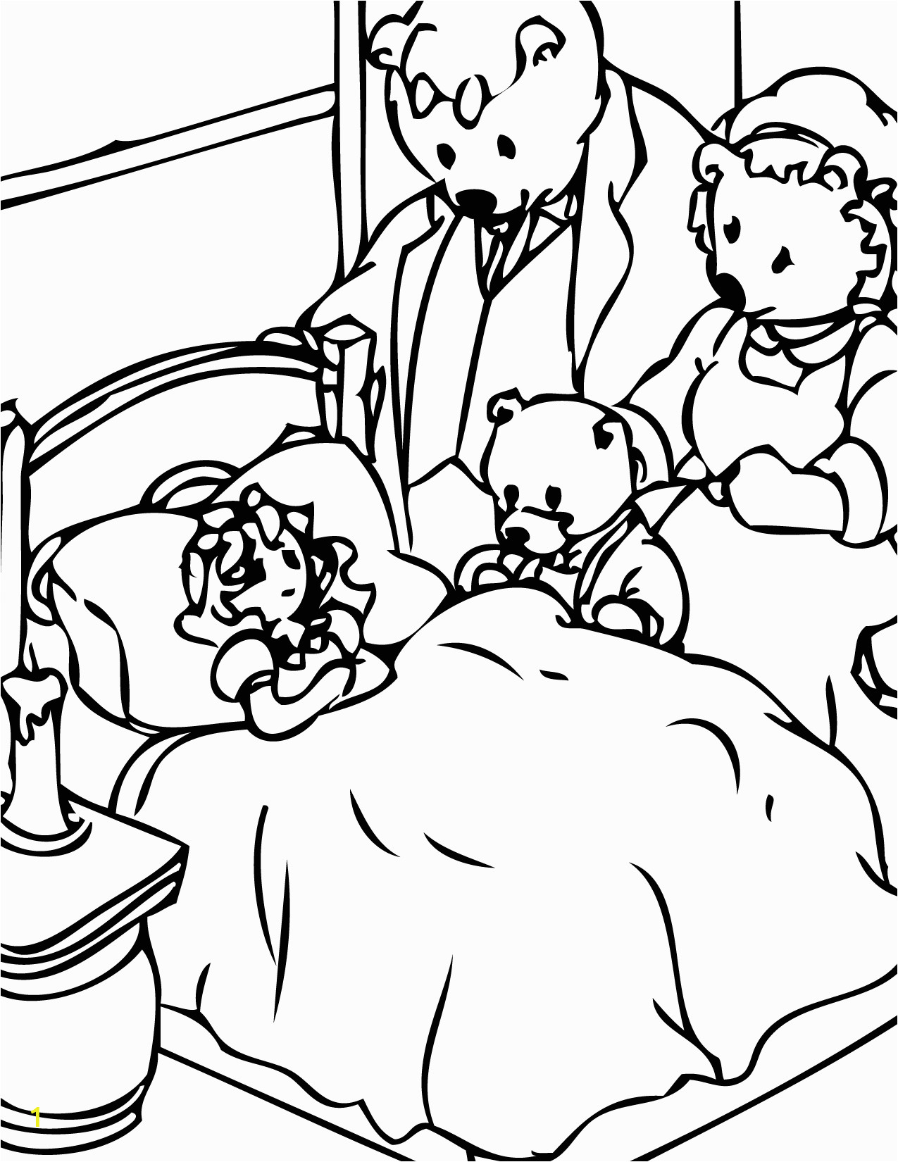 goldilocks and the three bears coloring pages