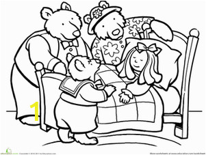 Goldilocks and the Three Bears Coloring Pages Preschool Color Goldilocks and the Three Bears