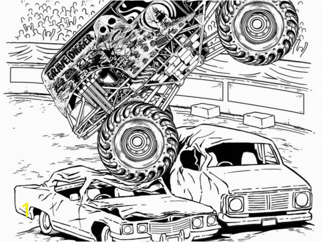 grave digger monster truck coloring pages