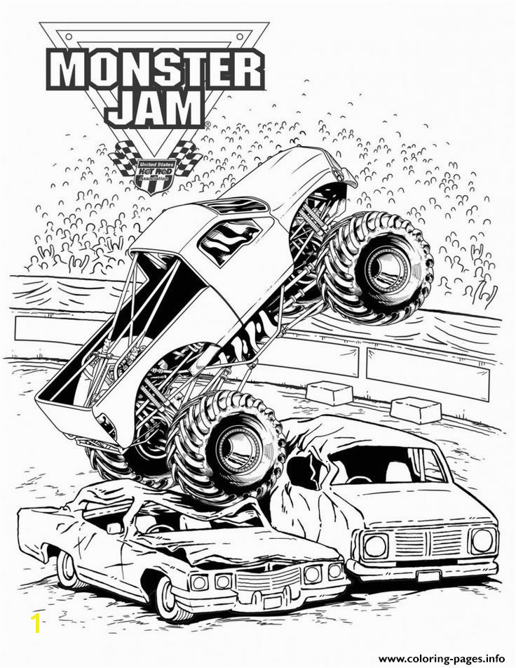 grave digger monster jam truck printable coloring pages book