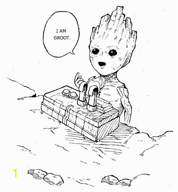 Guardians the Galaxy Groot Coloring Pages Baby Groot Guardians Of the Galaxy