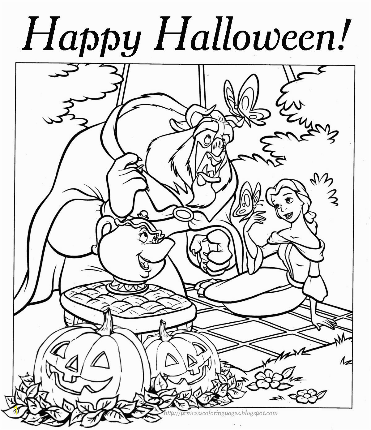 halloween coloring page princess belle 5901
