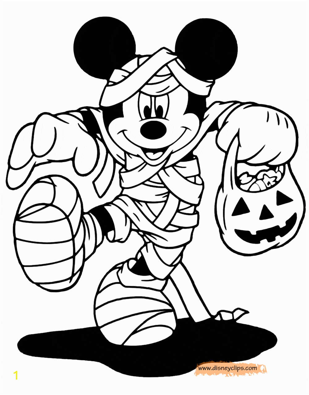 halloween mickey mouse coloring pages