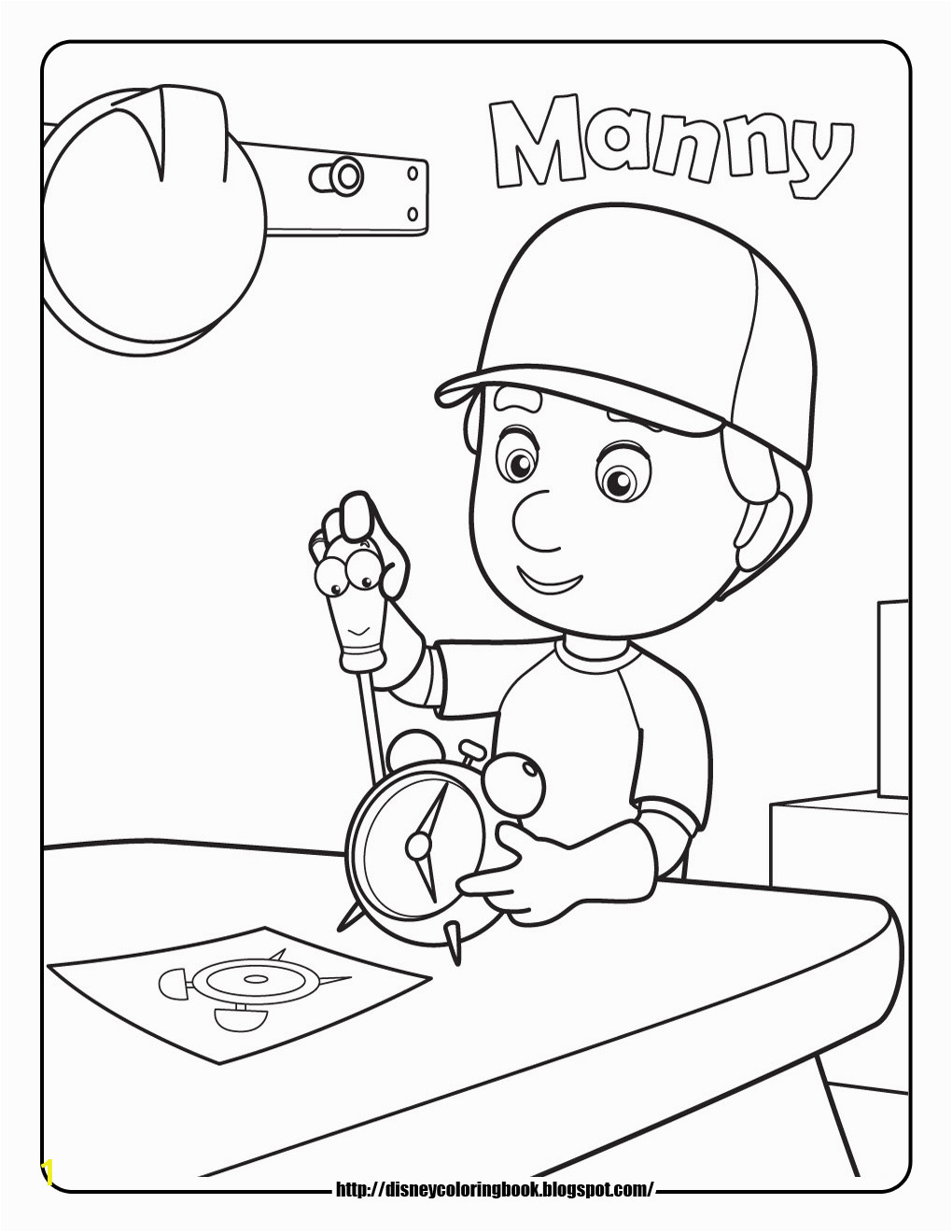 handy manny 1 free disney coloring