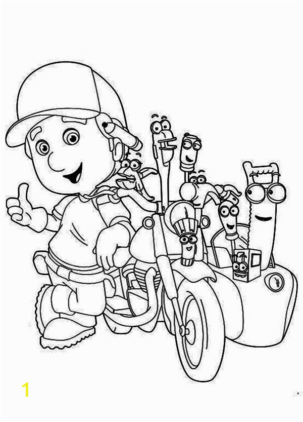 handy manny coloring page