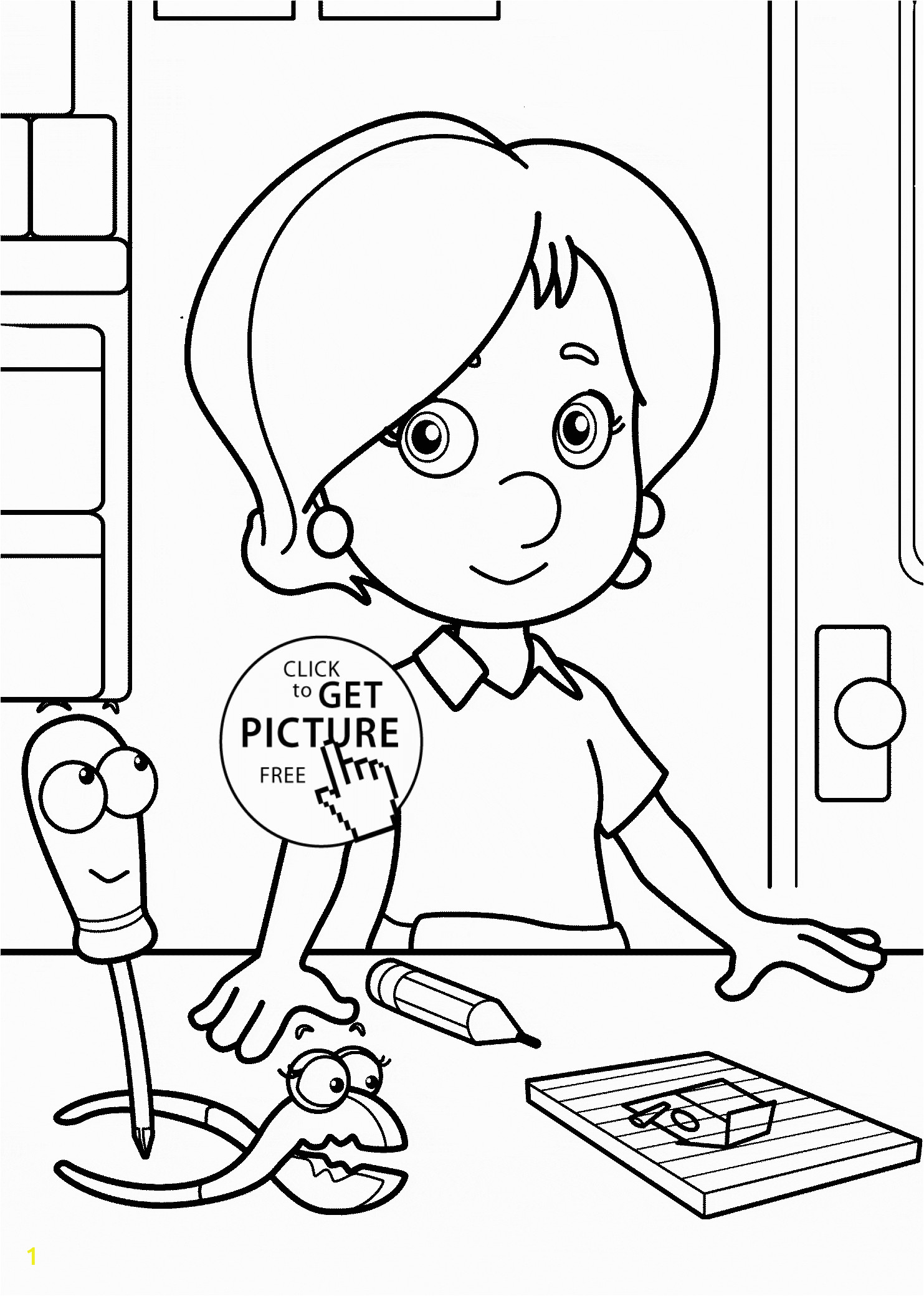 handy manny kelly coloring pages for kids printable free