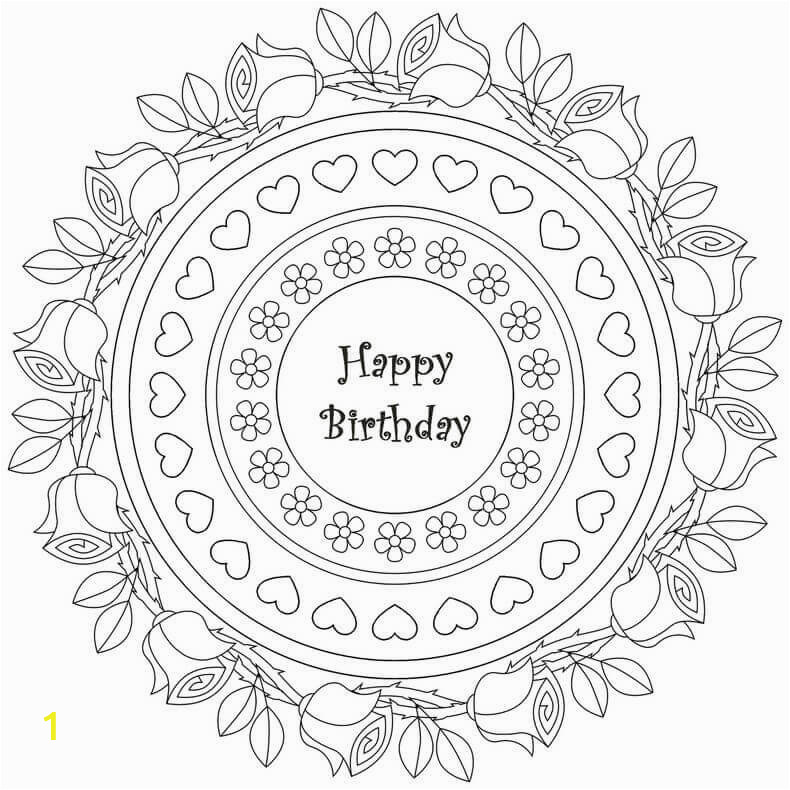 happy birthday coloring pages for adults