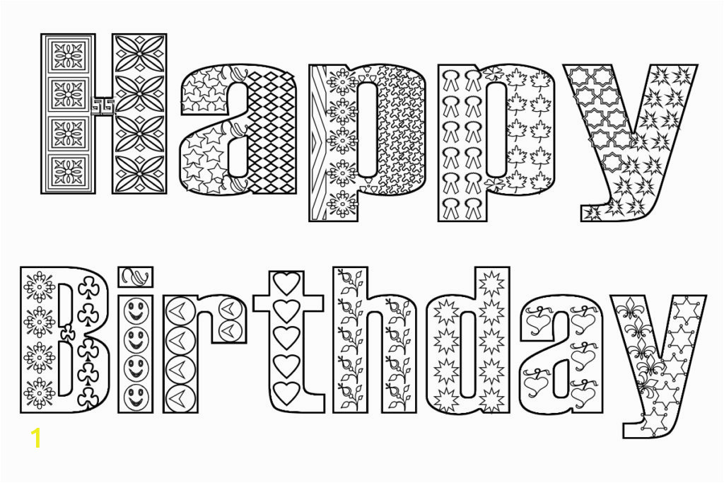 happy birthday coloring pages for adults