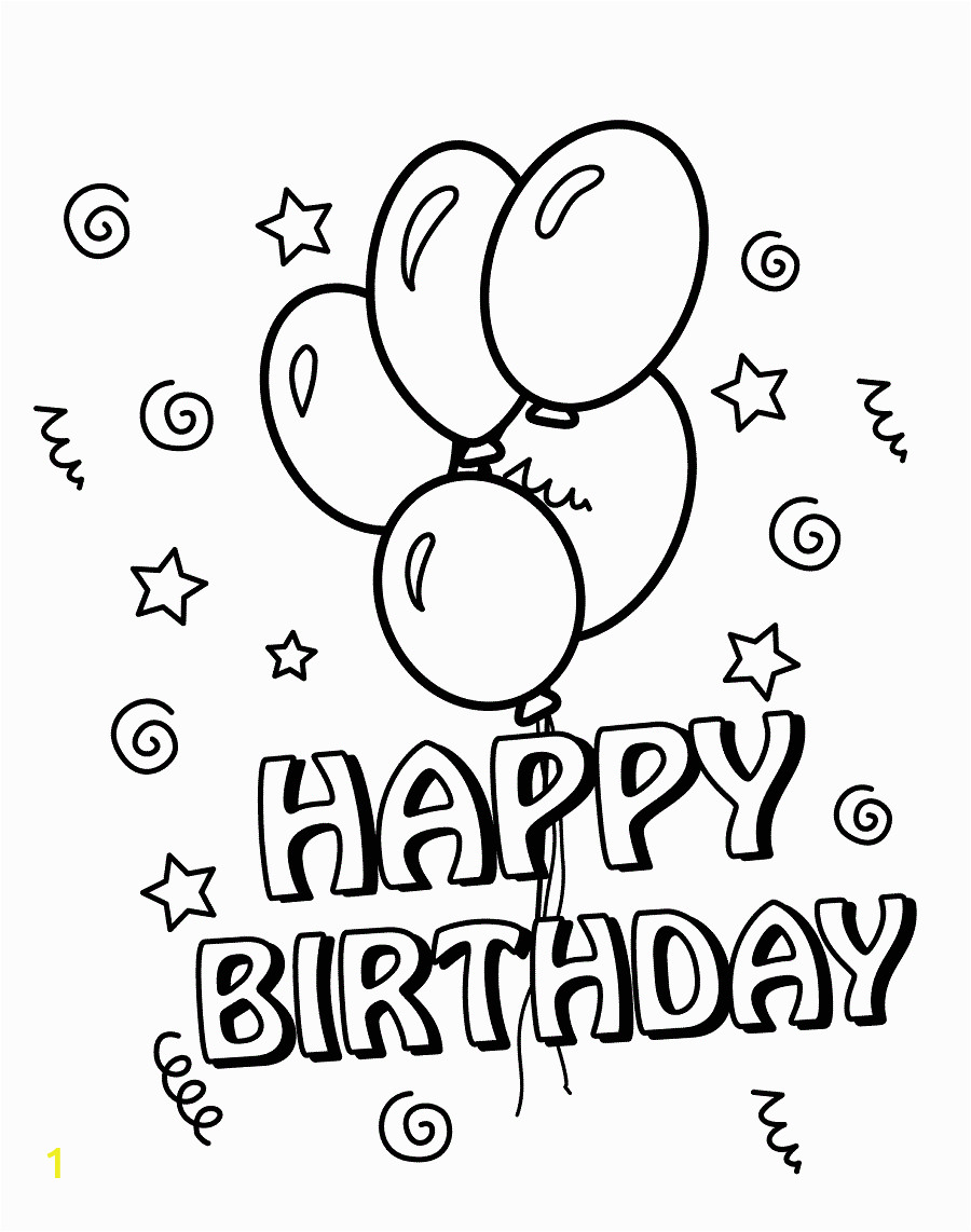 Happy Birthday Coloring Pages for Girls 25 Free Printable Happy Birthday Coloring Pages