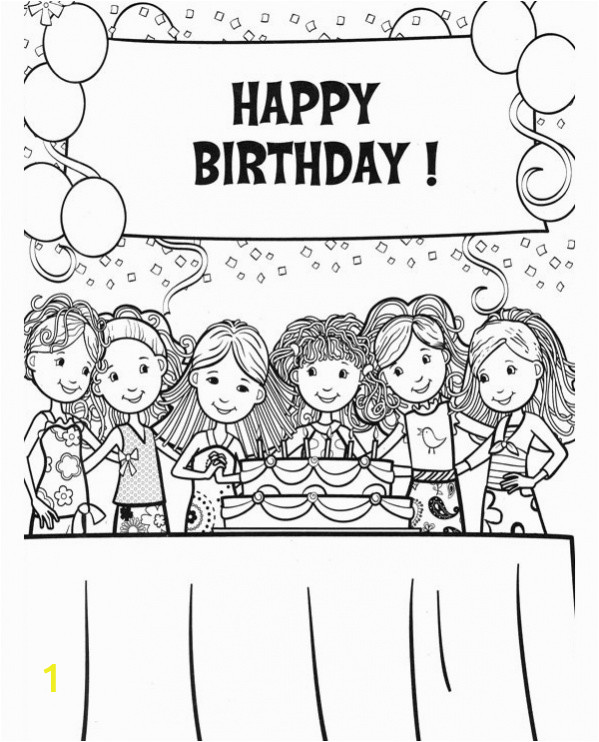 Happy Birthday Coloring Pages for Girls Free 20 Coloring Pages In Ai for Girls In Psd