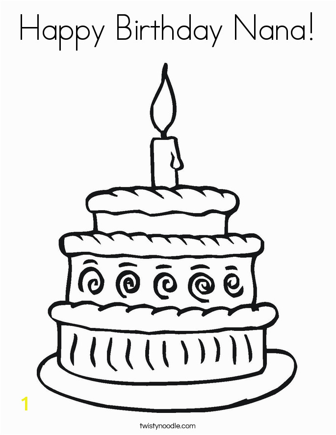 happy birthday nana 15 coloring page