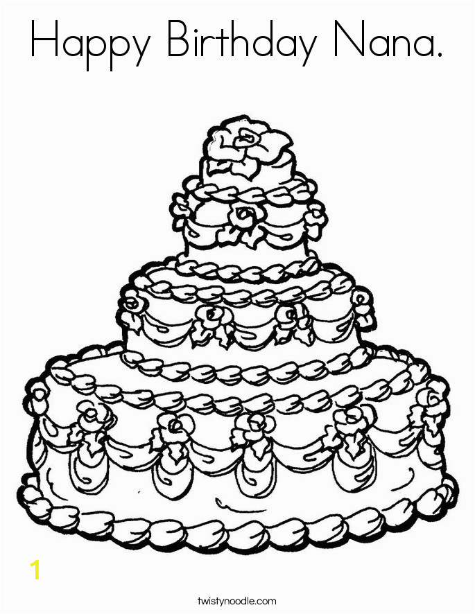 happy birthday nana 33 coloring page