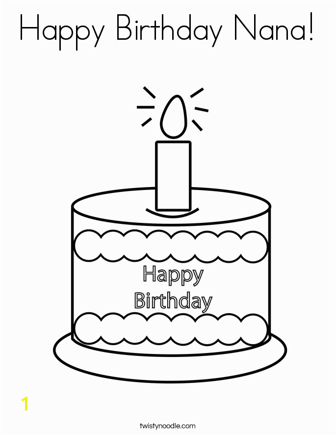 happy birthday nana 6 coloring page