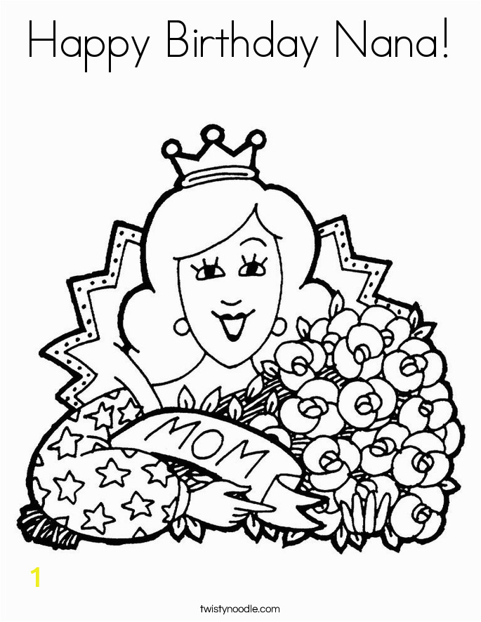 happy birthday nana 26 coloring page