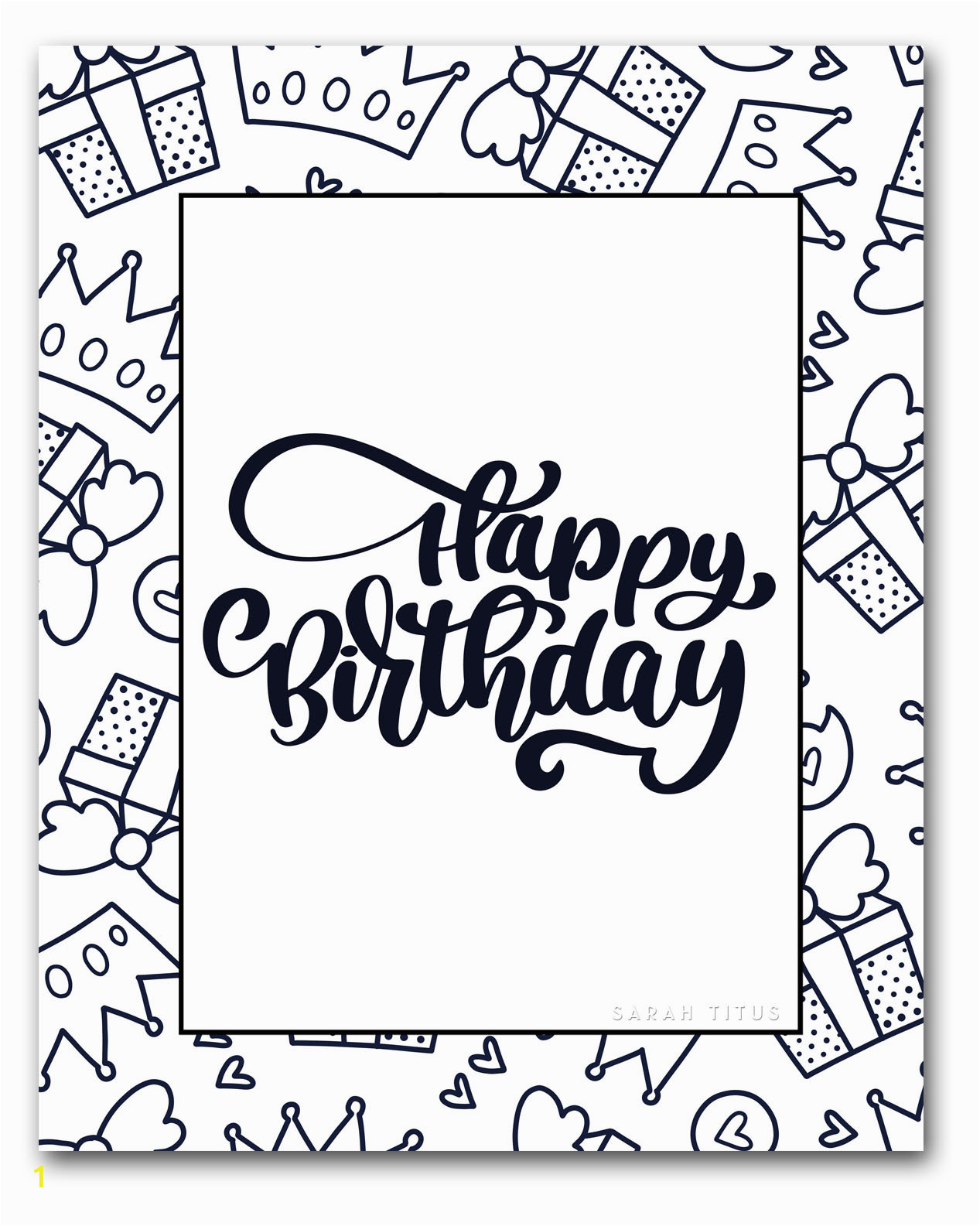 Happy Birthday Coloring Pages Printable Free Free Printable Happy Birthday Coloring Sheets Sarah Titus