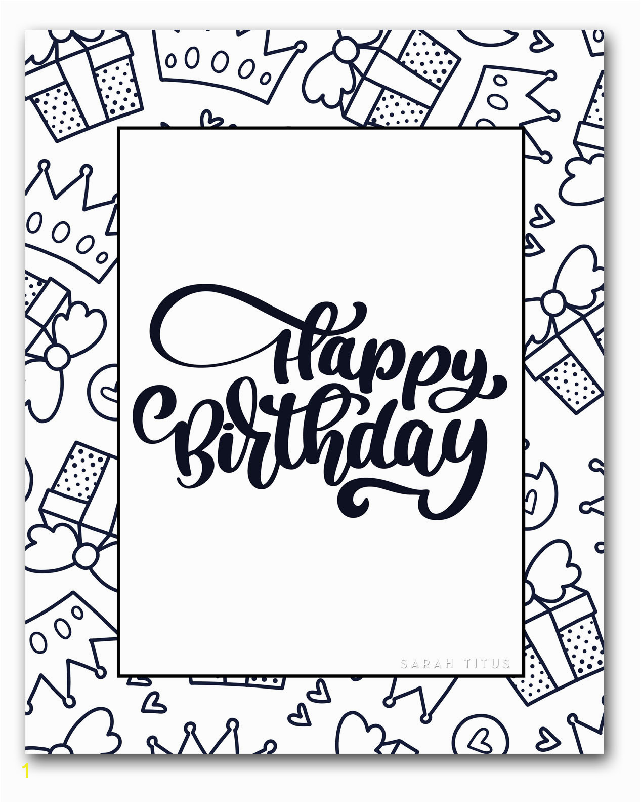 free happy birthday coloring sheets