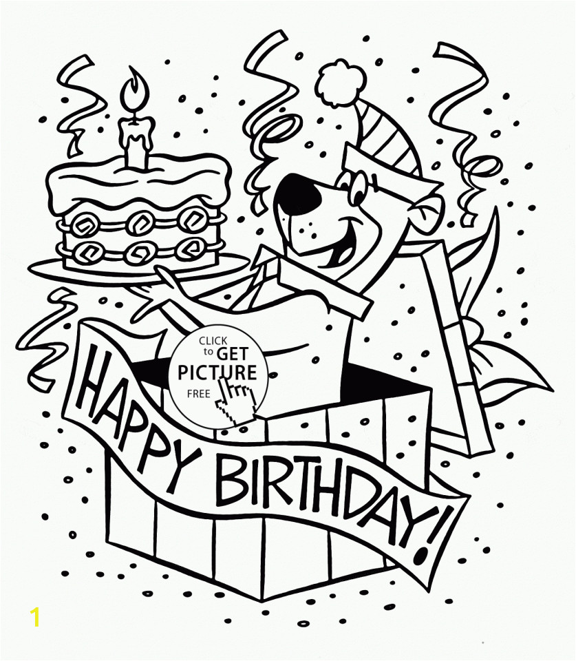 free happy birthday coloring pages to print out