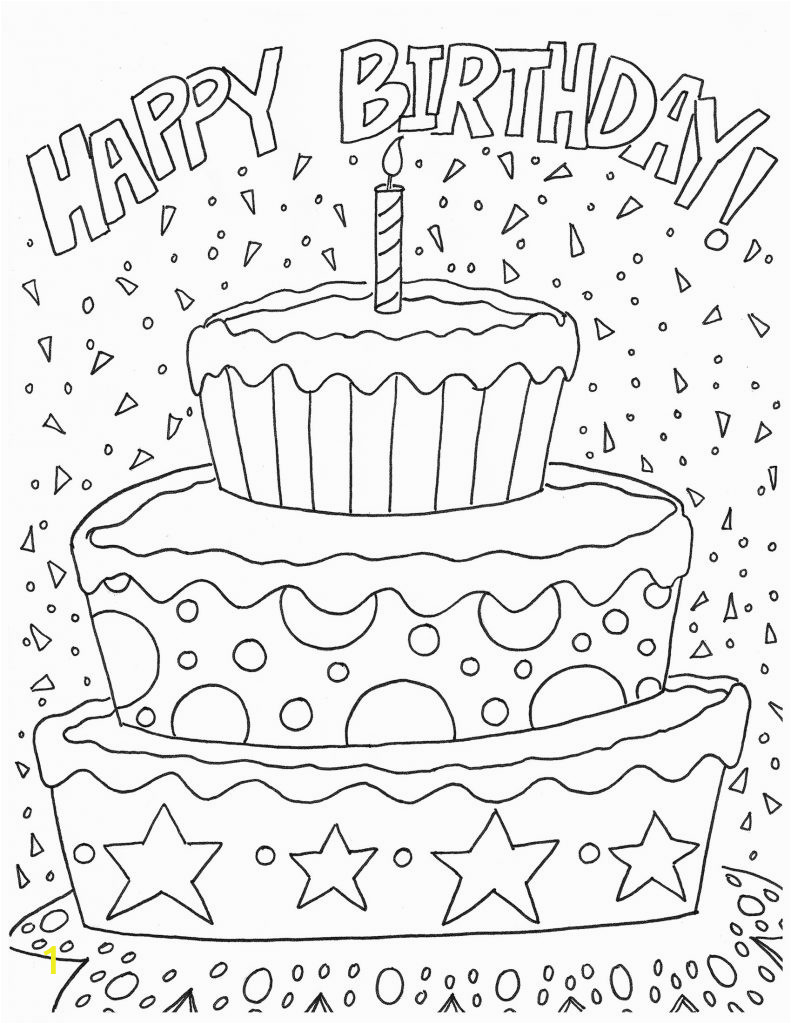 Happy Birthday Coloring Pages Printable Free Happy Birthday Coloring Page Coloring Pages for Kids