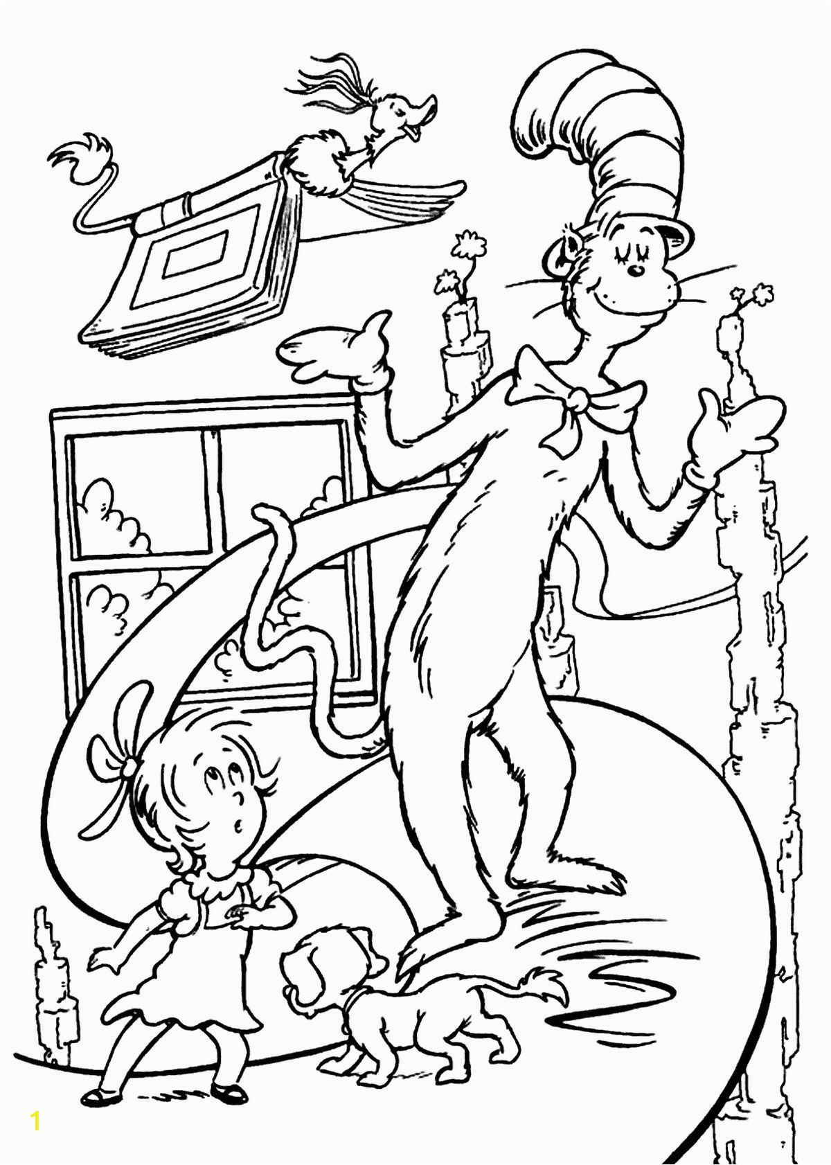 dr seuss birthday coloring pages