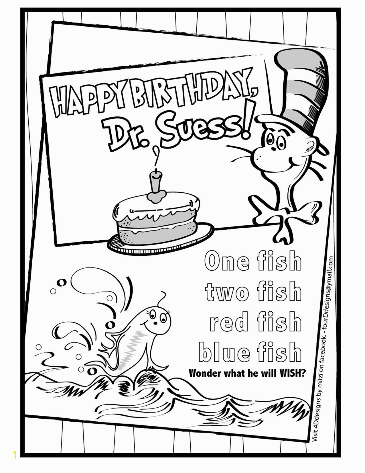 Happy Birthday Dr Seuss Coloring Pages Happy Birthday Dr Suess Coloring Page • Free